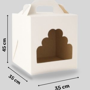 Cutie pentru tort rigida cu fereastra 35x35x45 cm Artispack - imagine 1