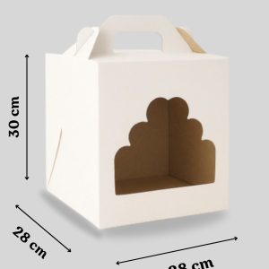 Cutie pentru tort rigida cu fereastra 28x28x30 cm Artispack