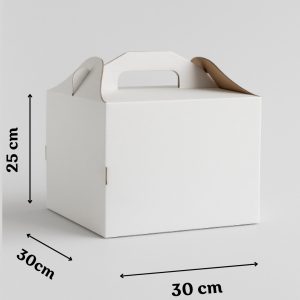 Cutie pentru tort rigida cu maner 30x30x25 cm Gusta Pro - imagine 1