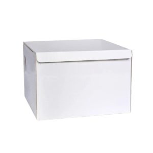 Cutie pentru tort alb/maro/kraft 30x30x20 cm Artispack - imagine 1