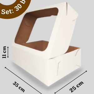Cutie pentru tort rigida cu fereastra 35x25x11 cm, set 30buc. Artispack
