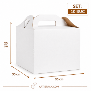 Cutie tort cu maner 30x40x25 cm ArtisPack set 100 bucati