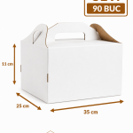 Cutie tort cu maner 35x25x11 cm ArtisPack set 90 bucati