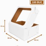 Cutie tort cu geam 26x36x15 cm ArtisPack set 100 bucati