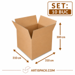 Cutie de transport 310x310x300 ArtisPack din carton set 10 bucati