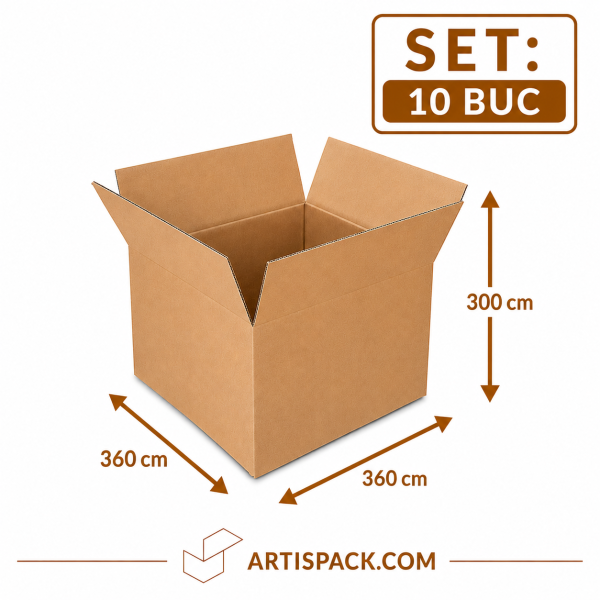 Cutie de transport 360x360x300 cm ArtisPack 10 buc Cutie de transport 360x360x300 ArtisPack din carton set 10 bucati