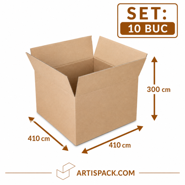 Cutie de transport 410x410x300 ArtisPack din carton set 10 bucati