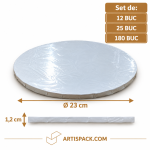 Platforma tort rotunda alba O23xH1,2 cm Art. Seturi 12 buc, 25 buc sau 180 buc.
