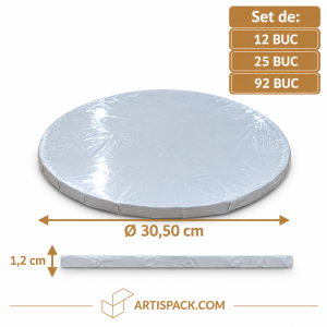 Platforma tort rotunda alba O30,50xH1,2 cm Art. Seturi 12 buc, 25 buc, 92 buc.