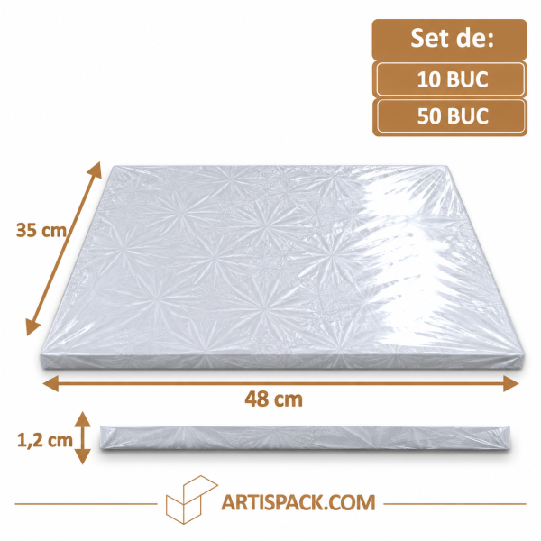 Platforma tort alba 35x48 cm H1,2 cm Art. Seturi 10 buc, 50 buc.